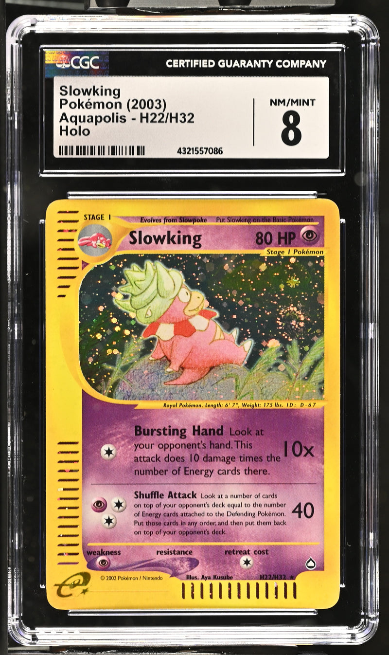 2003 Pokemon Aquapolis Slowking H22/H32 Holo CGC 8