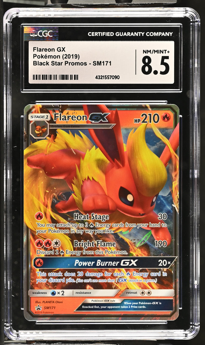 2019 Pokemon Black Star Promos - Sun & Moon Flareon GX SM171 CGC 8.5