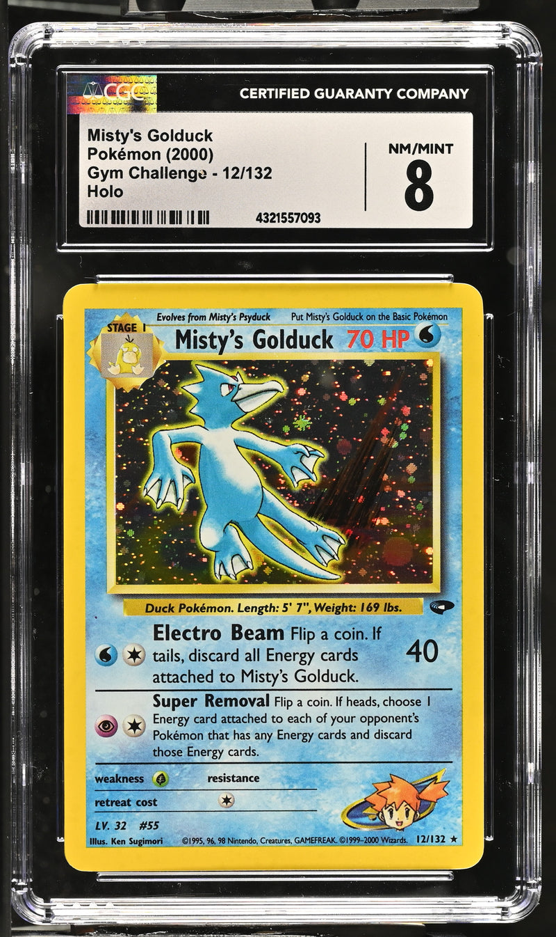 2000 Pokemon Gym Challenge - Unlimited Misty's Golduck 12/132 Holo CGC 8