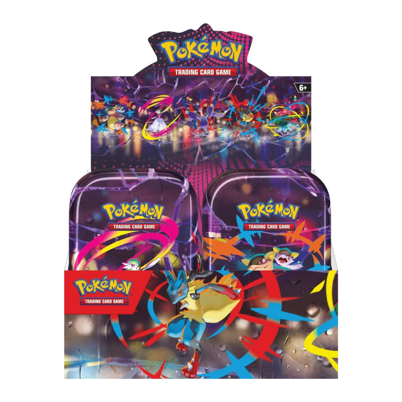 Pokemon Mega Evolution Mega Heroes Mini Tin Display