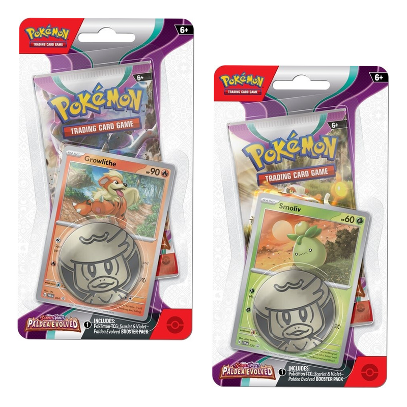 Scarlet & Violet: Paldea Evolved - Checklane Blister Bundle (Smoliv + Growlithe)