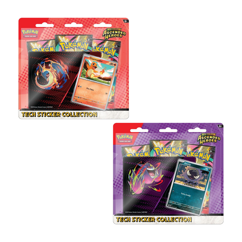 Ascended Heroes Tech Sticker Collection - Charmander & Gastly Set Of 2