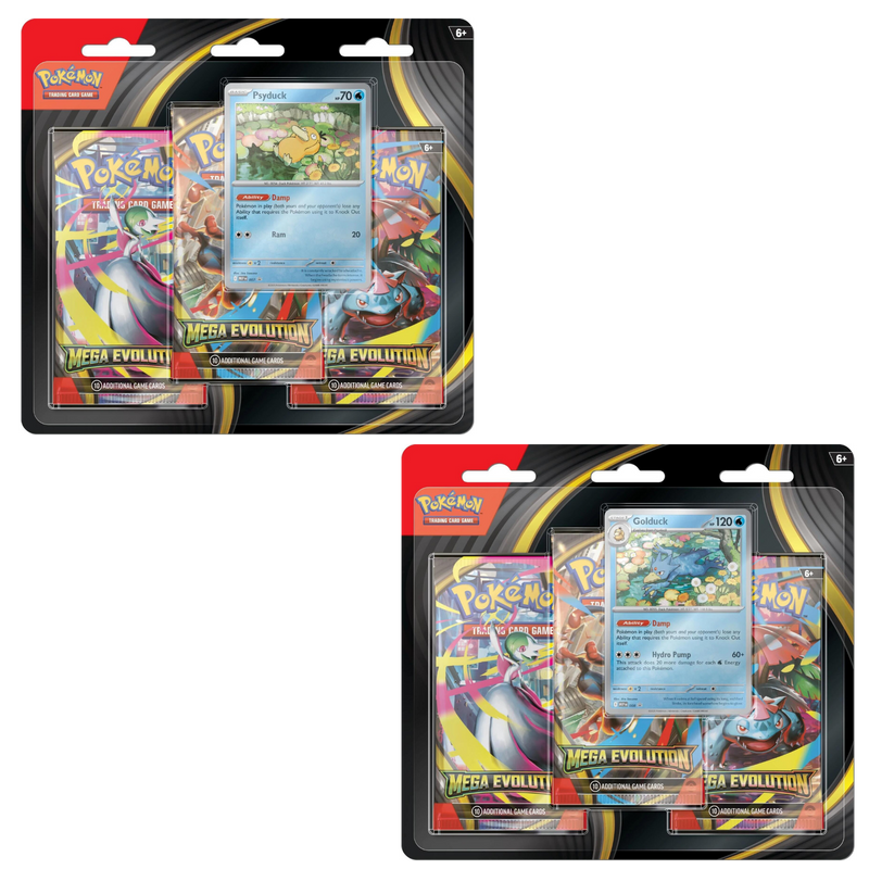 Scarlet & Violet: Mega Evolution - 3 Pack Blister (Set of 2)