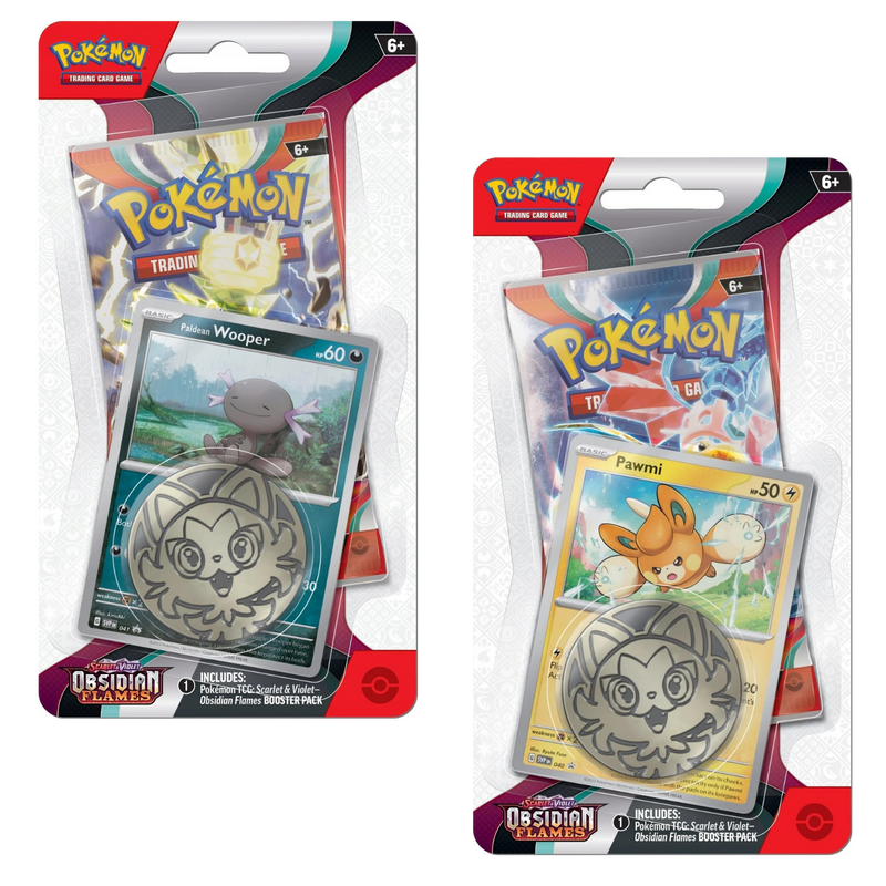 Scarlet & Violet: Obsidian Flames - Single Pack Blister Set of 2 Paldean Wooper & Pawmi