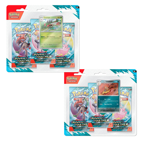 Scarlet & Violet: Journey Together - 3 Pack Blister (Set of 2) Yanmega & Scrafty
