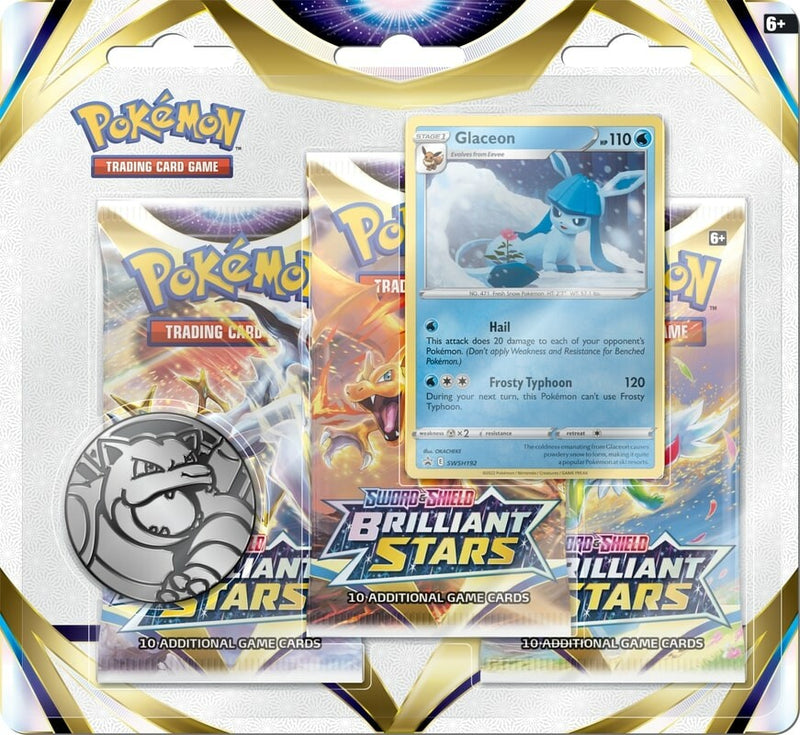 Sword & Shield: Brilliant Stars - 3-Pack Blister (Glaceon)
