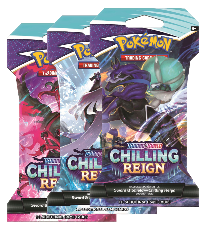 Sword & Shield: Chilling Reign - Sleeved Booster 3-Pack
