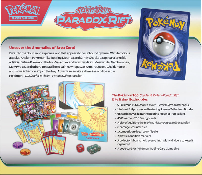 Scarlet & Violet: Paradox Rift - Elite Trainer Box (Roaring Moon) Scarlet & Violet: Paradox Rift - Elite Trainer Box (Roaring Moon)