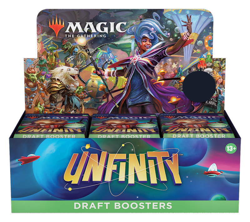 what is a draft booster box Magic: The Gathering TCG The Brothers' War 2x Lot including 1 card with the rate rare or higher and 1 grade unusual or higher Unfinity - Draft Booster Box
