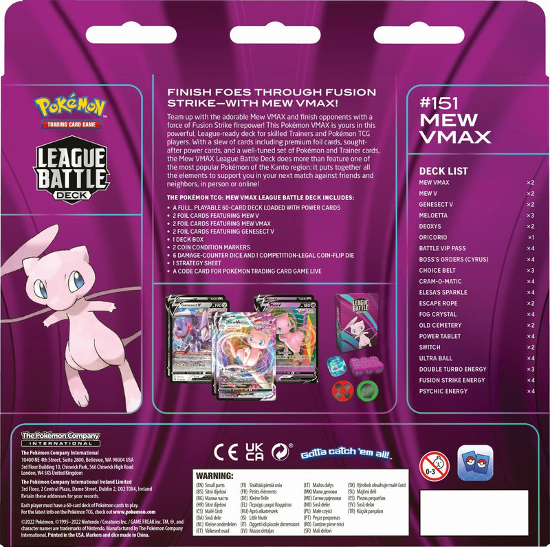 pokémon trading card game mew v box exclusive League Battle Deck (Mew VMAX)