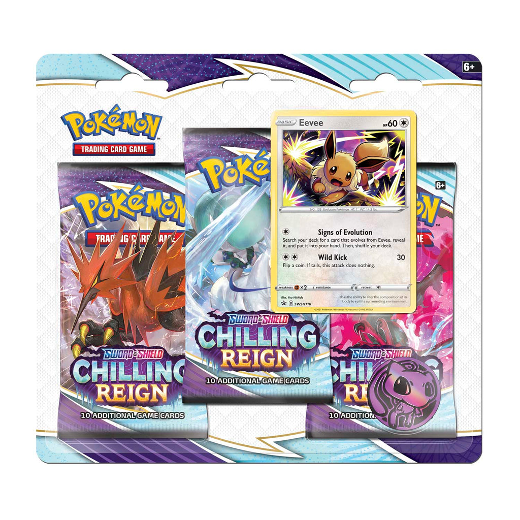 pokemon sword and shield 3 card pack Sword & Shield: Chilling Reign